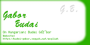 gabor budai business card